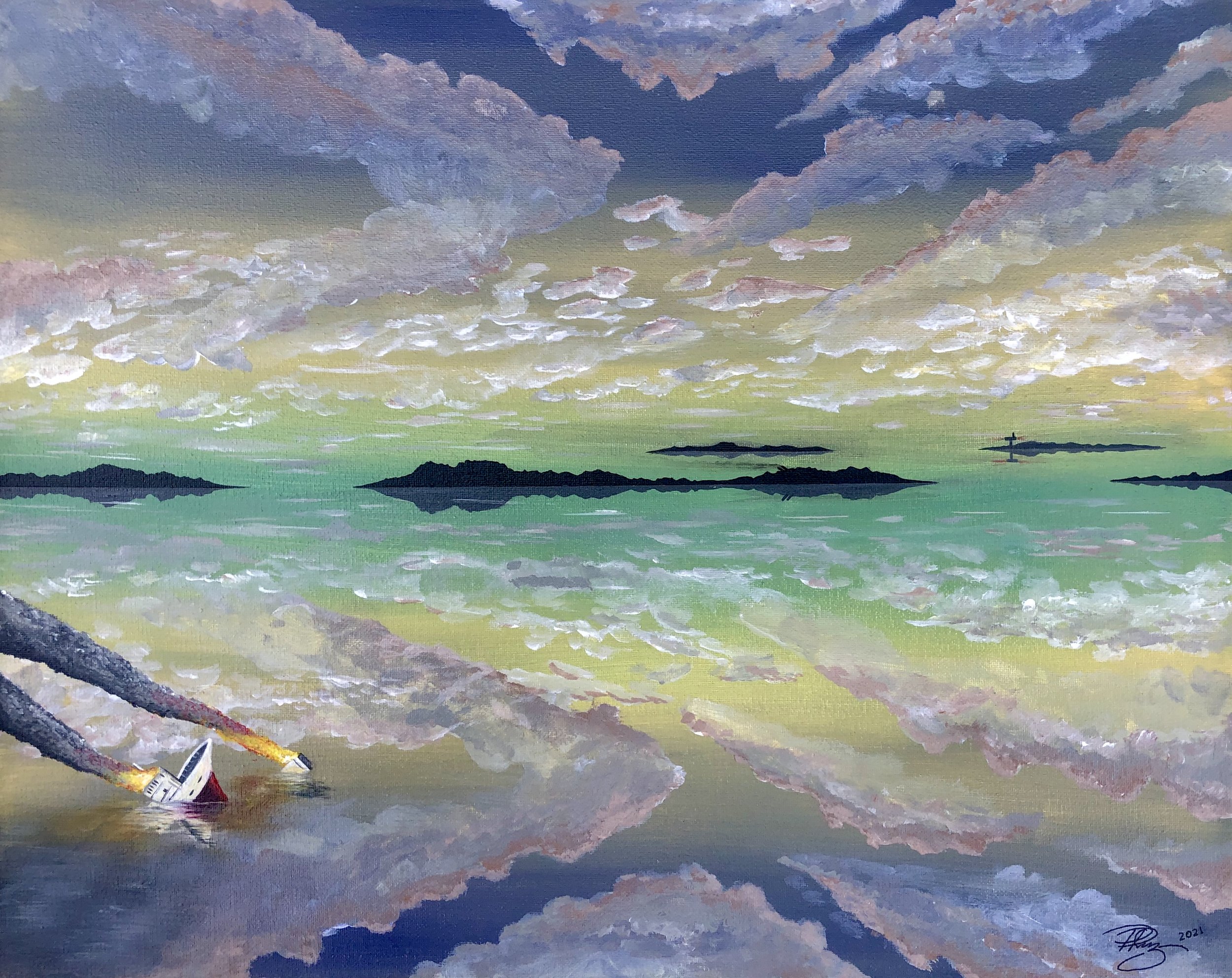 Calm After the Storm - 01/2021 - 16" x 20" (40.6 cm x 50.8 cm)